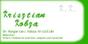 krisztian kobza business card